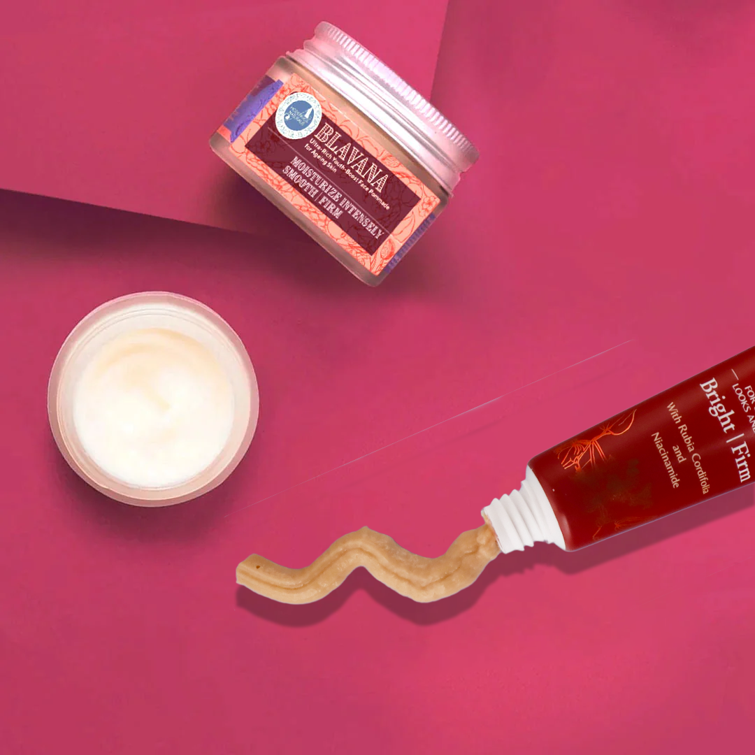 The Age-Hold Duo - Age-Defying Black Gram Face Moisturising Cream and Brightening Under-Eye Cream for Mature Skin