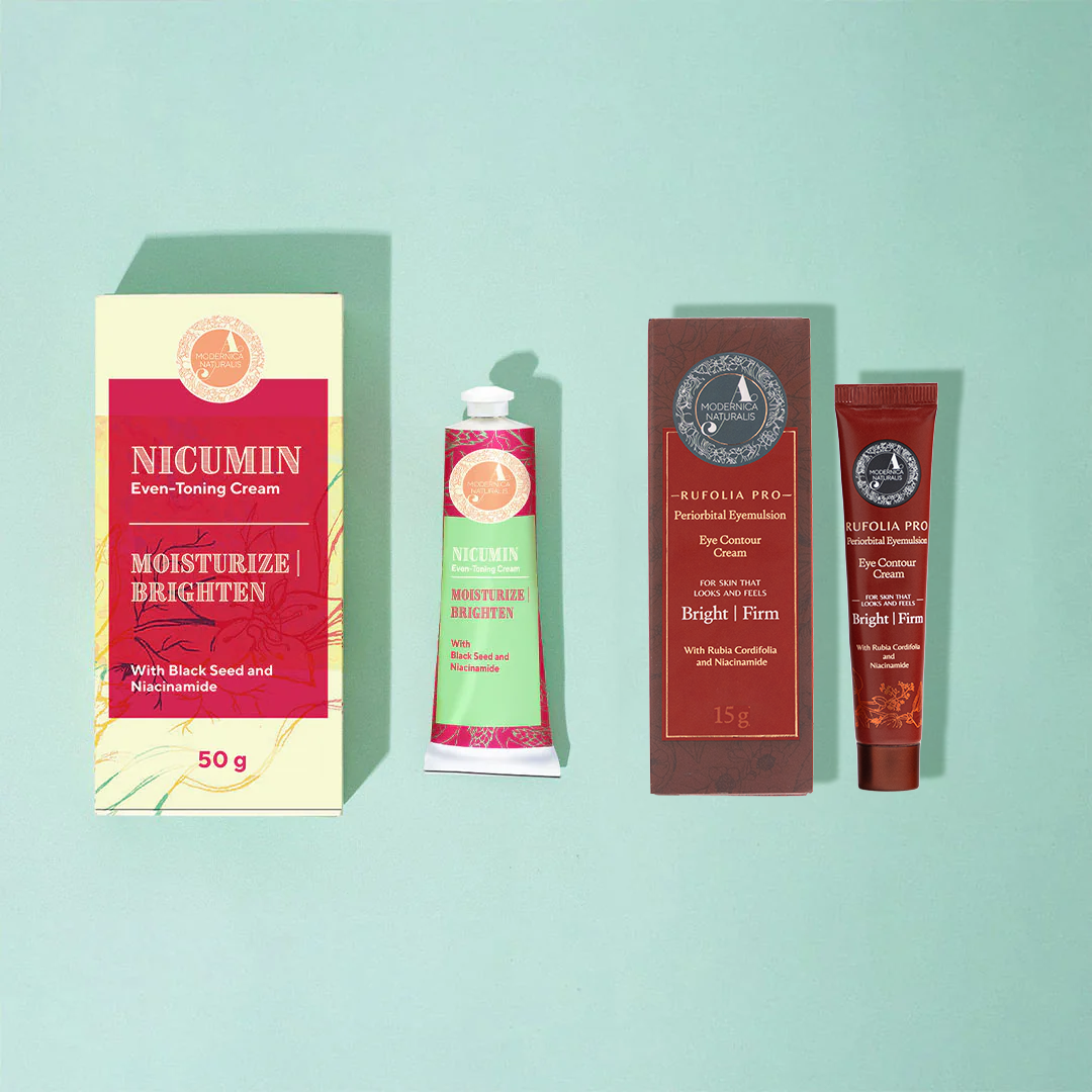 Glow Getter Duo: Rufolia Periorbital Eyemulsion and Nicumin Even-Toning Cream