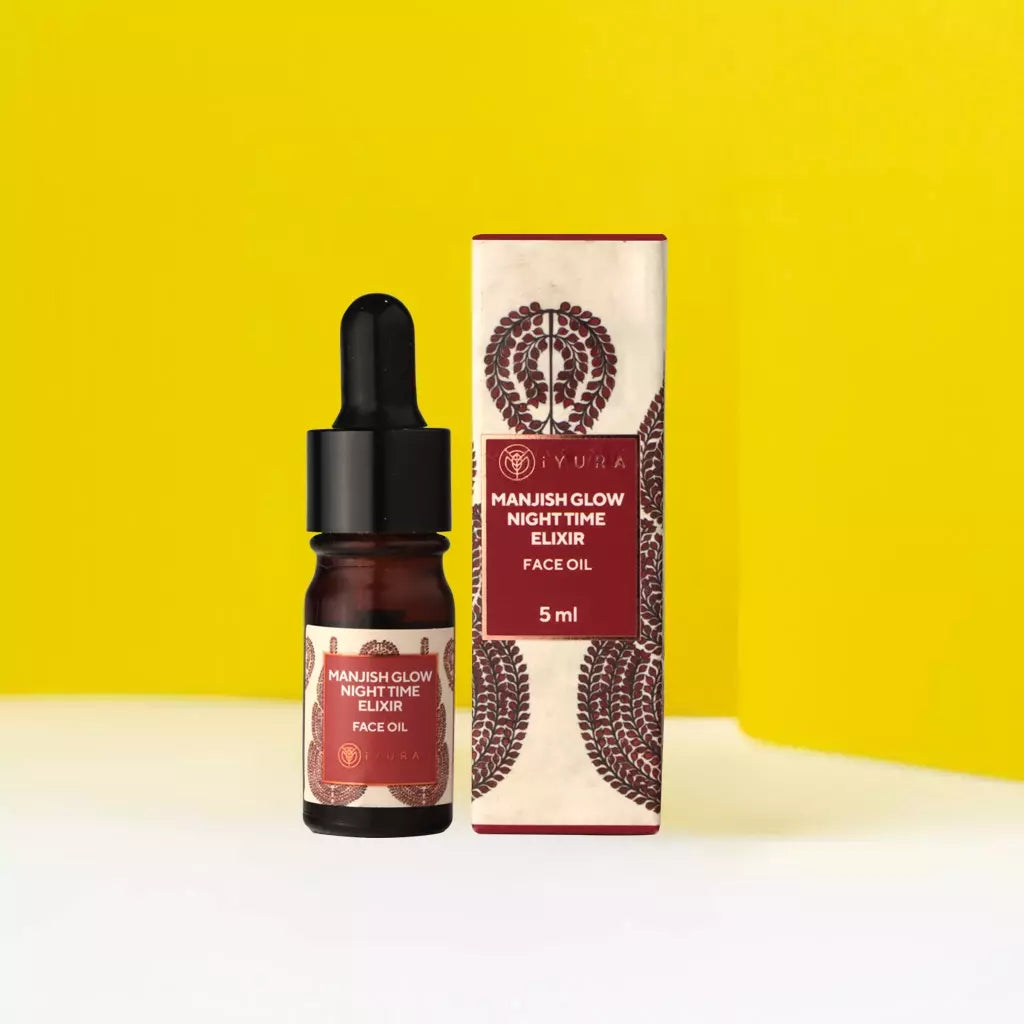 Mini Manjish Glow Night-Time Elixir – Ayurvedic Face Oil for Radiant, Even-Toned, and Complexion-Enhancing Skin
