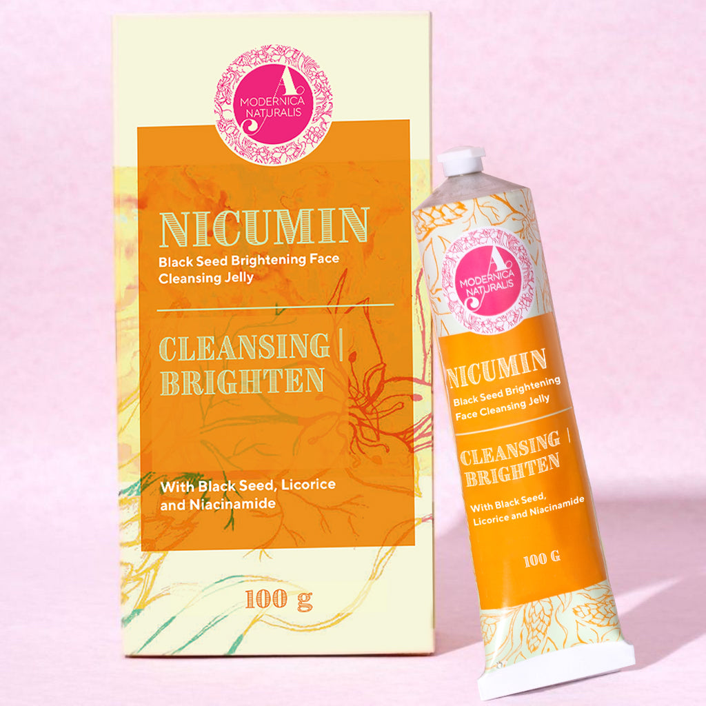 Nicumin Black Seed Brightening Face Cleansing Jelly - With Potent Extracts of Kalonji Seed, Licorice and Saffron Enriched With Niacinamide